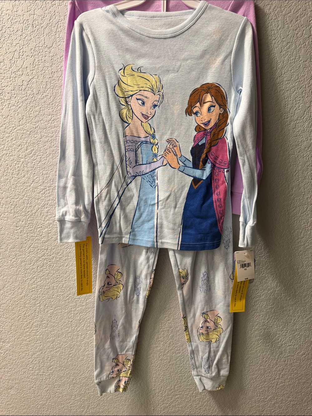Disney Frozen Elsa & Anna Light Blue Long-Sleeve Pajama Set